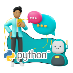 Умный чат-бот на Python - КИБЕРшкола программирования для детей, компьютерные курсы для школьников, начинающих и подростков - KIBERone г. Хомутово