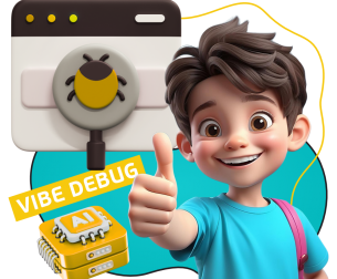 Тестирование & Vibe Debug. Охотники за багами - КИБЕРшкола программирования для детей, компьютерные курсы для школьников, начинающих и подростков - KIBERone г. Хомутово